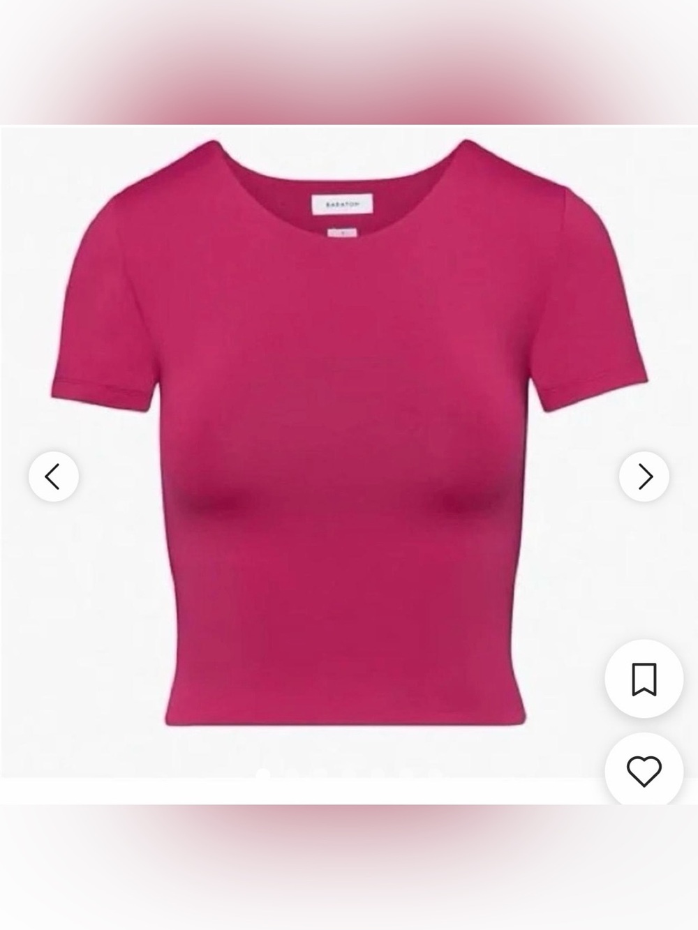 Aritzia Babaton Contour Top In Fuchsia SZ L